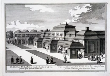 Champ de tir construit sur la Place du Carrousel pour le Palais du Prince, Vienne, de 